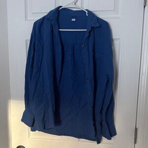 Old Navy Men's Deep Blue Shirt Jacket